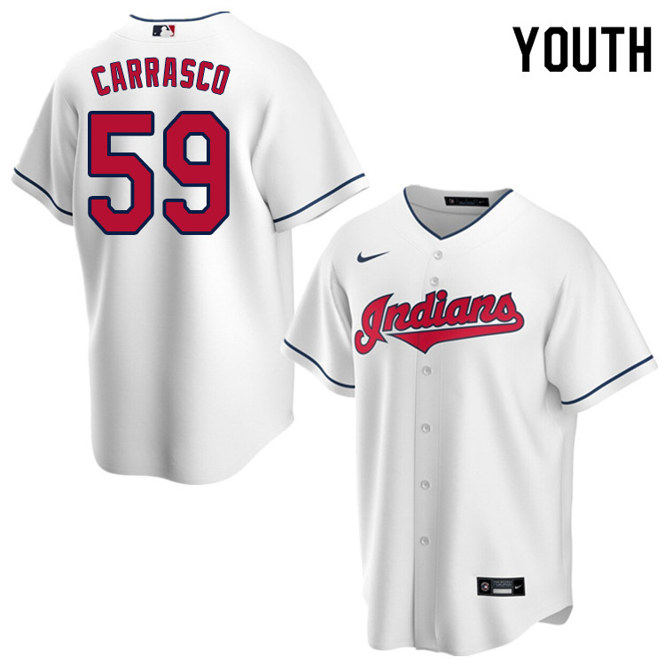 Nike Youth #59 Carlos Carrasco Cleveland Indians Baseball Jerseys Sale-White